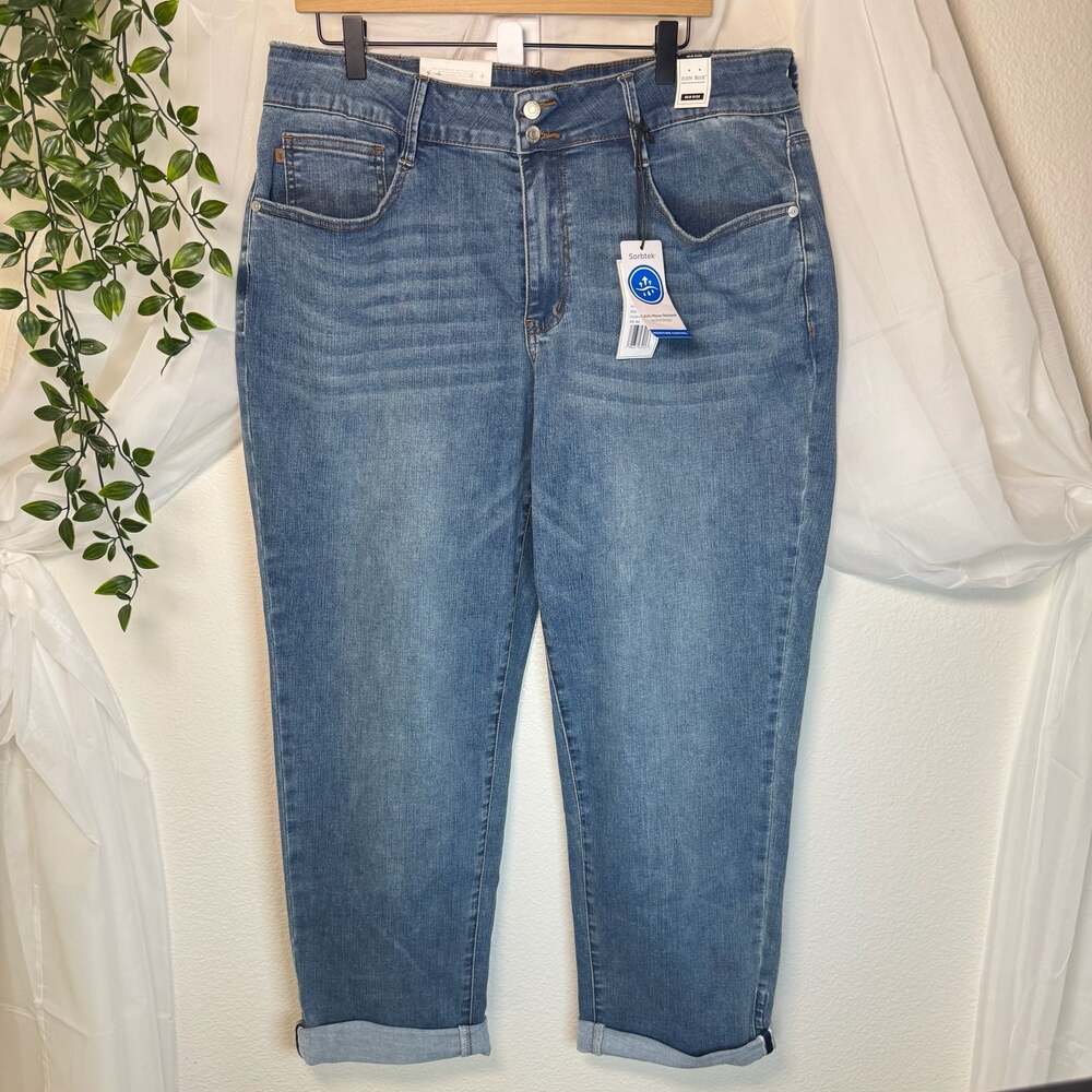 New Judy Blue Women's Mid Rise Boyfriend Fit Cuffed Jeans